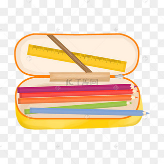 藍色文具學生海報