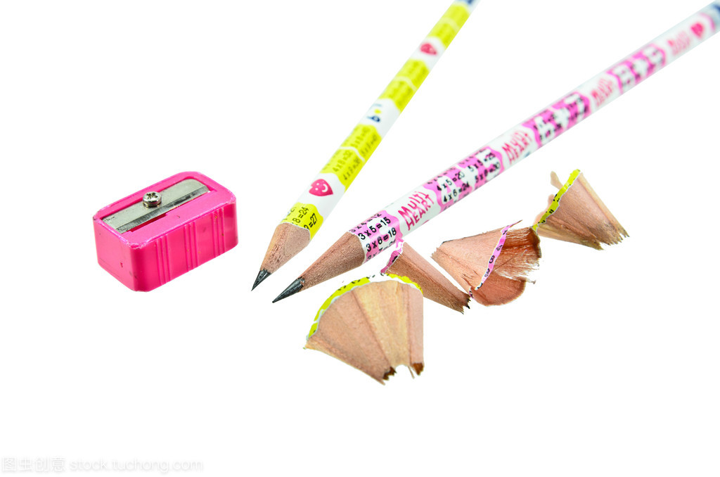 削尖的鉛筆和刨花