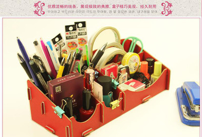 安爾雅 紙質收納盒 家居用品 桌面文具盒 木質化妝盒 廠家