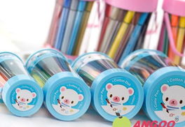 日韓國文具 可愛卡通 水彩筆一盒18色價格 廠家 圖片