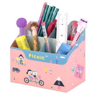 韓國文具可愛卡通筆筒收納盒桌面整理盒